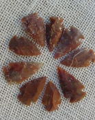  9 browns & tan arrowheads reproduction arrow bird points ks265 