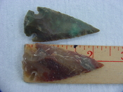  2 reproduction arrowheads 2 1/4 inch jasper arrow heads z170 