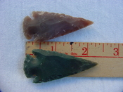  2 reproduction arrowheads 2 1/4 inch jasper arrow heads z147 
