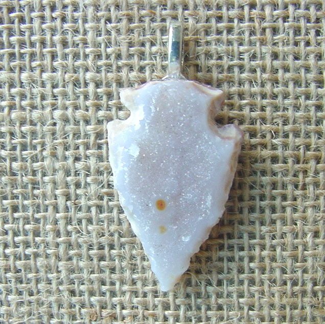 1.46 geode arrowhead necklace replica beautiful crystal na156
