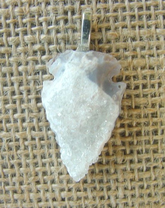 1.21 drussy arrowhead necklace replica beautiful crystal na159