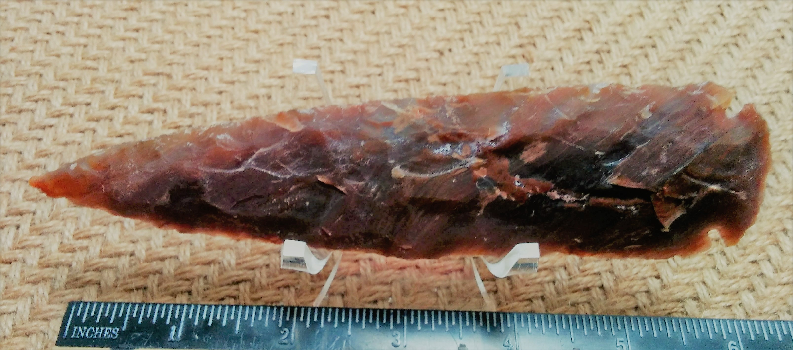 6" inch reproduction spearheads replica stone jasper ya414