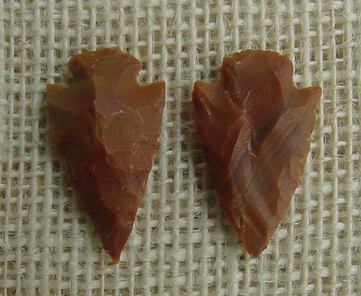 1 pair arrowheads for earrings stone brown replica point ae79