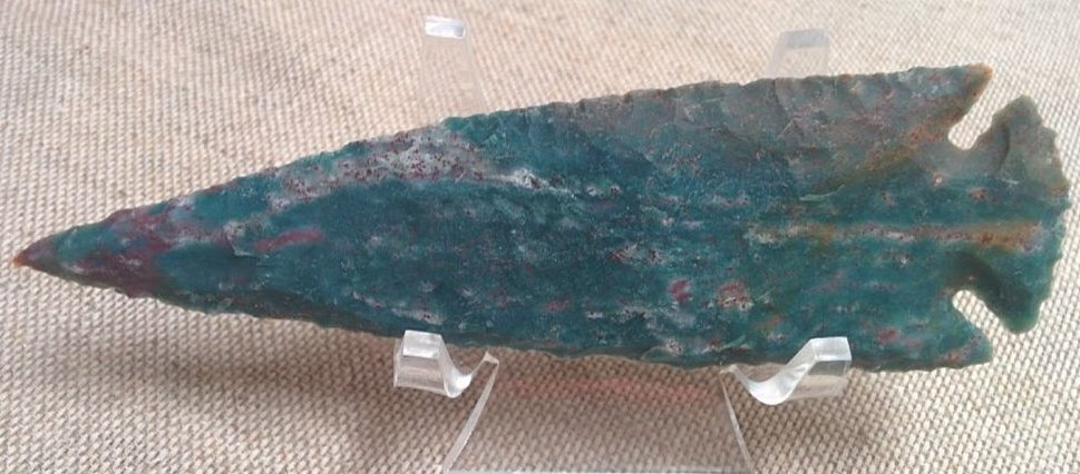 5" inch color spearhead replica stone point agate/ jasper ya408