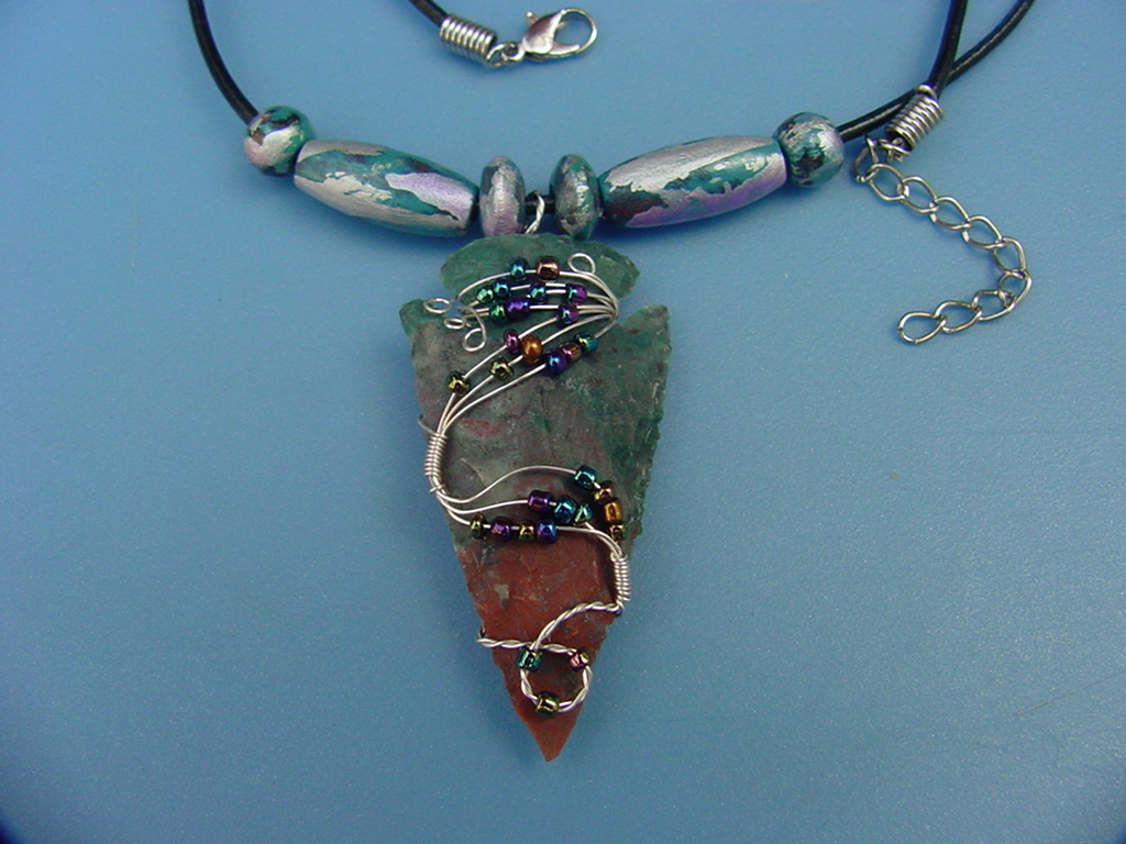 2" arrowhead custom reproduction arrowhead necklace wrn28