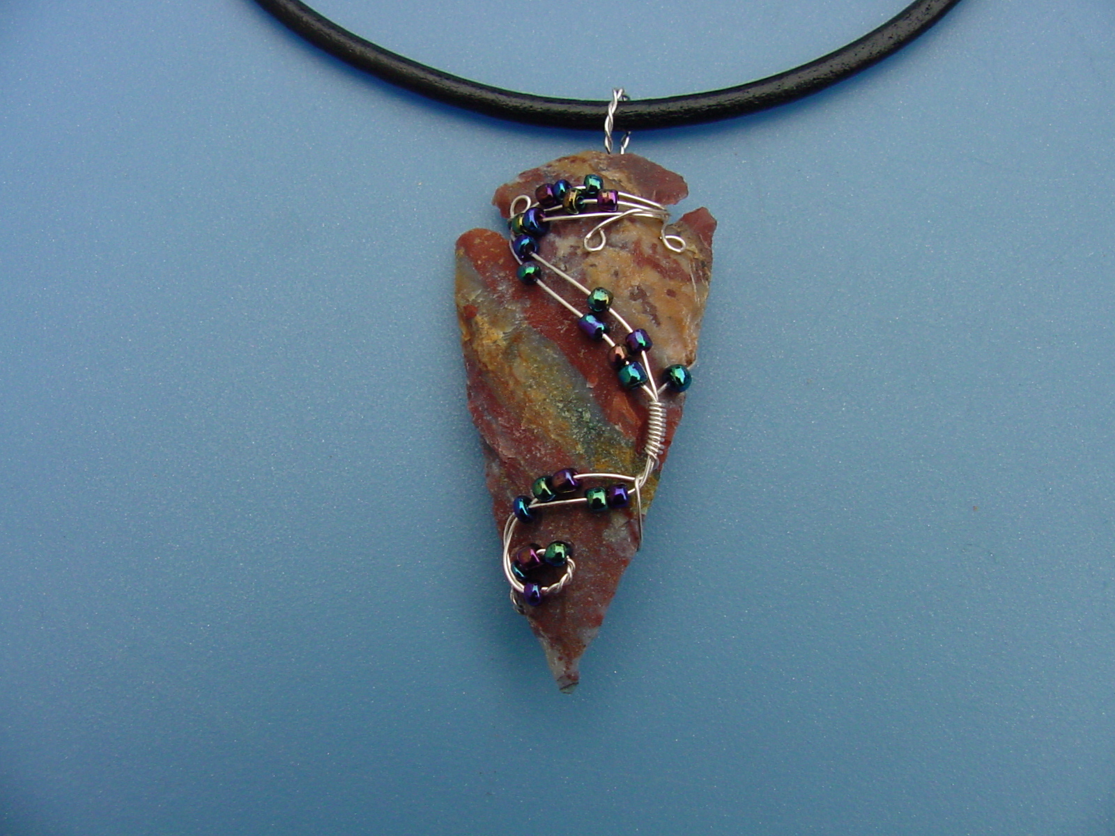 2 1/4" arrowhead custom reproduction arrowhead necklace wrn60